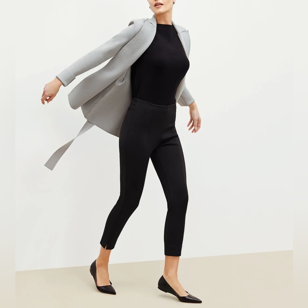 MM Lafleur The Shaw Pant Scuba Black 0 Ankle High Rise Minimalist Work Career